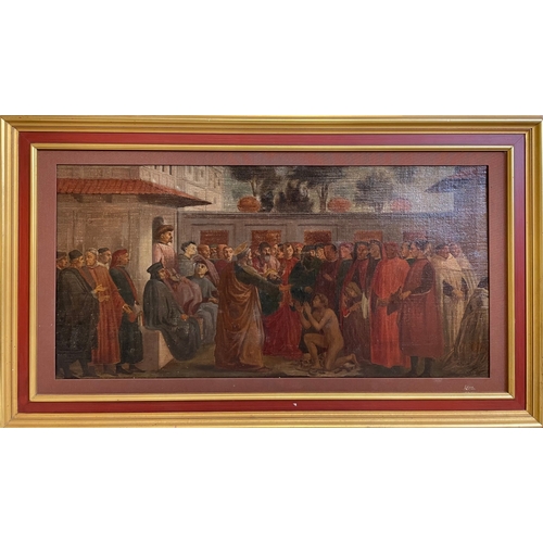 276 - Property of a GentlemanItalian18th Century, in the 15th Century styleA religious scene with priests ... 