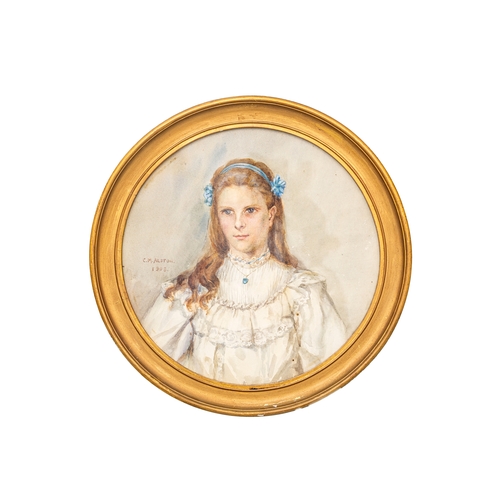 310 - Property of a GentlemanCharlotte M. Alston (1886 - 1914)BritishA portrait of a young ladyWatercolour... 