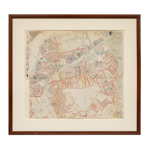 324 - Property of a Gentleman Charles Booth (1840 - 1916)A 'Poverty Map' of Battersea, 1902Chromolith... 