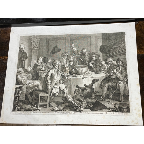 330 - Property of a GentlemanWilliam Hogarth (1697-1764)A Midnight Modern ConversationCopper engravingDime... 