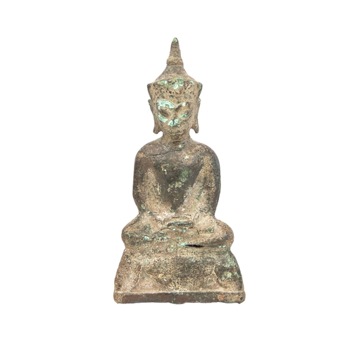 351A - Property of a LadySeven bronze and stone depictions of BuddhaOne Ptolemaic (?) metal seated figureDi... 