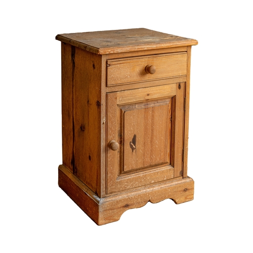 51A - To be sold without reserveProperty of a Lady19th CenturyA small pine bedside tableWith cupboard and ... 