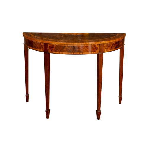 65 - To be sold without reserveProperty of a Gentleman19th CenturyA mahogany demi-lune side tableDecorate... 