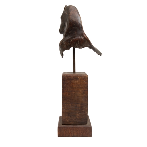 83 - Property of a GentlemanNic Fiddian-Green (b.1963)A sculpted horse headBronze, mounted on a wood base... 