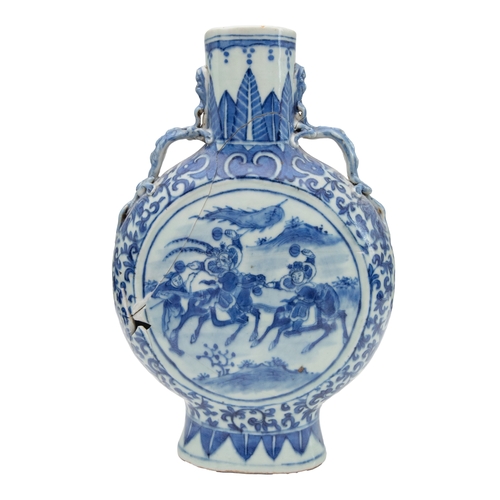 90 - Property of a LadyChineseEarly 20th CenturyA pair of ceramic moon flask[a] Decorated with painted fl... 