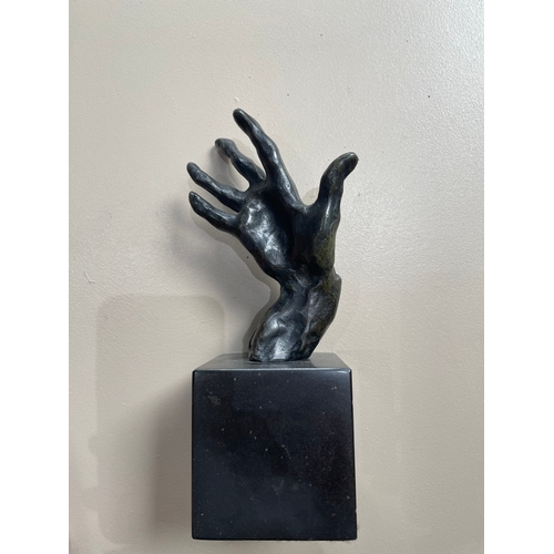 412 - To be sold without reserveProperty of a LadyAfter RodinA sculpted study of a handBronze, mounted on ... 