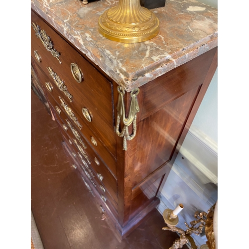 457 - Property of a gentleman Late 18th centurySommelierMahogany and ormolu mounted with marble topSt... 