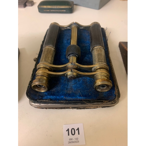 101 - To be sold without reserveProperty of a Lady[a] A pair of Victorian binoculars[b] A 1950s Mappin &am... 