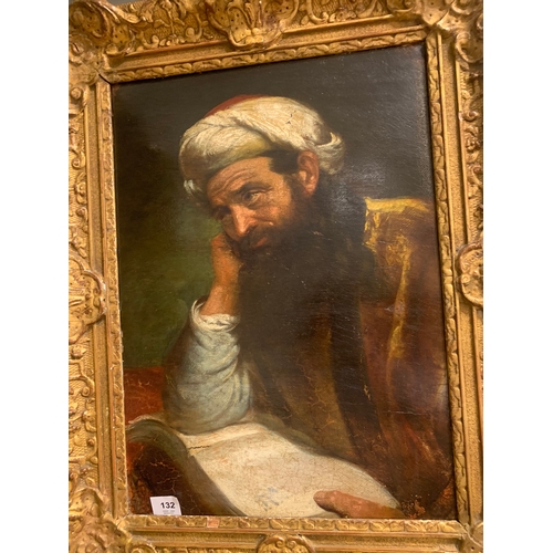 132 - Property of a Lady18th Century Continental SchoolA portrait of a gentleman in a turbanOil on ca... 