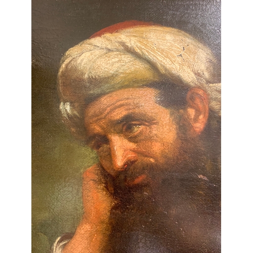 132 - Property of a Lady18th Century Continental SchoolA portrait of a gentleman in a turbanOil on ca... 