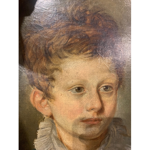 133 - Property of a Lady18th CenturyContinental schoolA portrait of a young boy, dated 1833 (?)Oil on canv... 