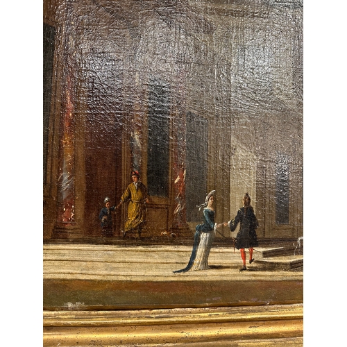 154 - Property of a GentlemanContinental School17th/18th CenturyFigures promenading in palace groundsOil o... 