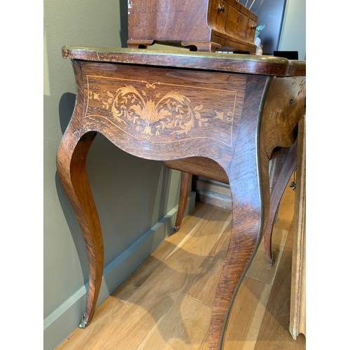 24 - To be sold without reserveProperty of a gentlemanLate 19th centuryRosewood and marquetry Dressing ta... 