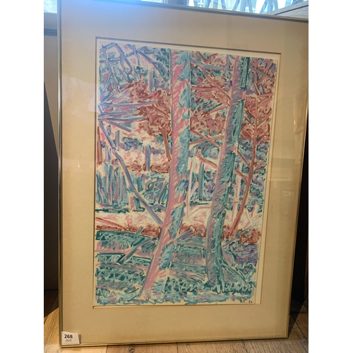 268 - Property of a LadyAlan Turner (b.1943)A colourful wooded landscapeSigned ‘A.T., 1982'Pastel on... 