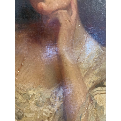 271 - Property of a GentlemanFrederick Samuel Beaumont (1861 - 1954)A portrait of an elegant womanOil on c... 