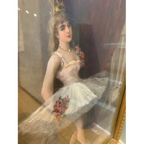 272 - To be sold without reserveProperty of a Gentleman20th CenturyAn actress at Teatro alla ScalaOil on c... 