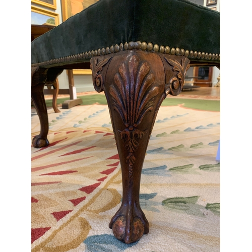 34 - Property of a LadyEnglish19th CenturyA mahogany stool upholstered with early needleworkDimensions:17... 