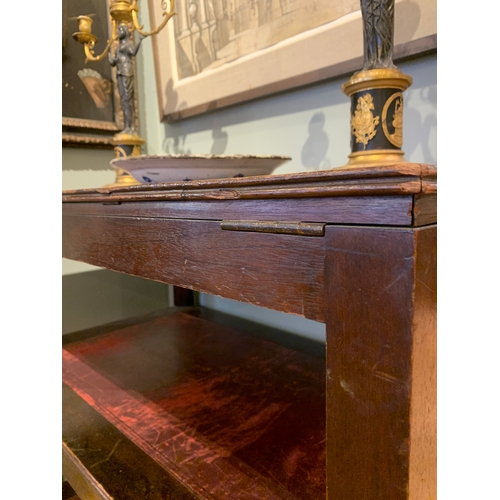 36 - Property of a gentlemanDrafting table19th CenturyWood and Burgundy leatherWith adjustable top W... 