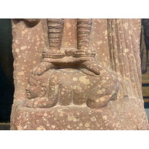 80 - Property of a deceased gentlemanCentral Indian10th - 13th CenturyA red stone carving of a female dei... 