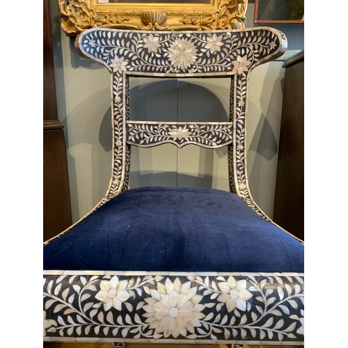 13 - To be sold without reserveProperty of a Gentleman20th CenturyA pair of mother of pearl inlay chairsW... 