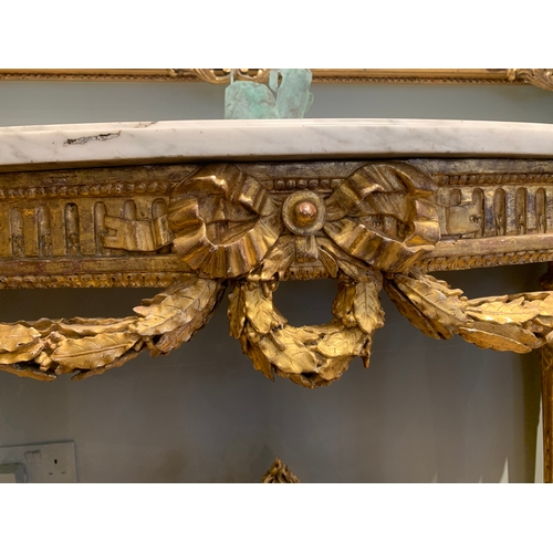 5 - Property of a GentlemanJacob BrothersA Louis XVI giltwood and marble-top console tableWith ornate fo... 