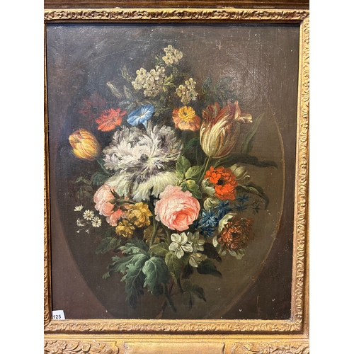 125 - Property of a GentlemanDutch SchoolLate 17th CenturyStill Life with FlowersDimensions:(Canvas) 21 in... 