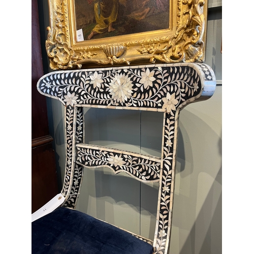 13 - To be sold without reserveProperty of a Gentleman20th CenturyA pair of mother of pearl inlay chairsW... 