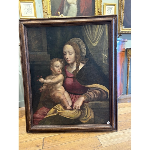 182 - Property of a GentlemanItalian17th CenturyThe Virgin Mary and Jesus ChristOil on canvas Dimensions:(... 