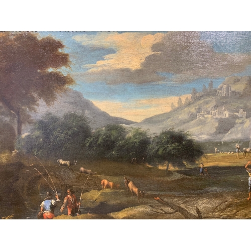 186 - Property of a GentlemanMarco Ricci (1676 - 1730)ItalianFigures in a landscape with castellated ruins... 