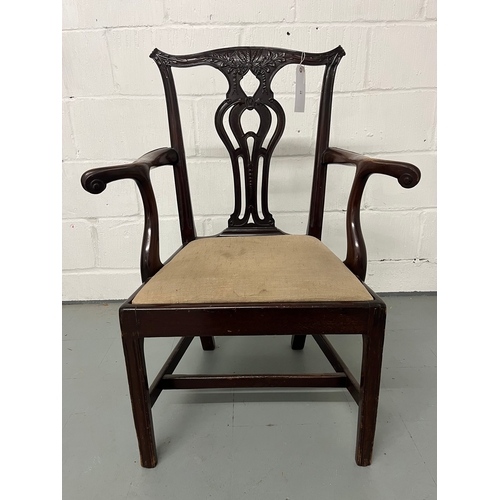 31 - To be sold without reserveProperty of a gentlemanGeorge III chairCarved mahogany Dimensions:38 in. (... 