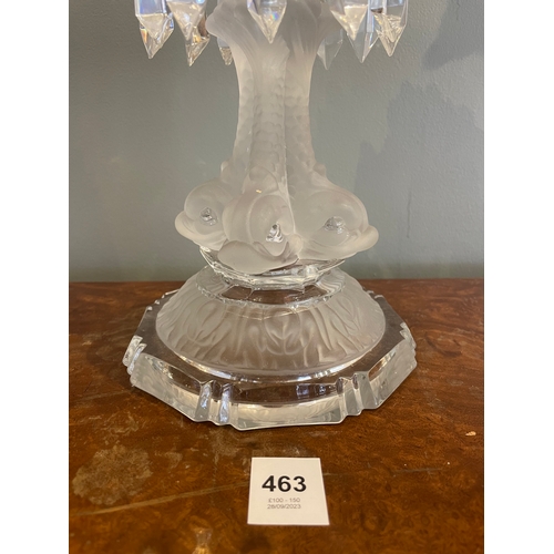 463 - To be sold without reserveProperty of a Lady20th CenturyA glass mantle lustre, with four frosted gla... 