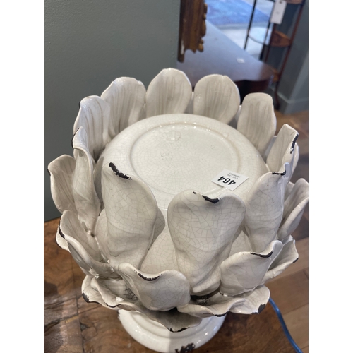 464 - To be sold without reserveProperty of a LadyA pair of small and large ceramic artichoke candle holde... 