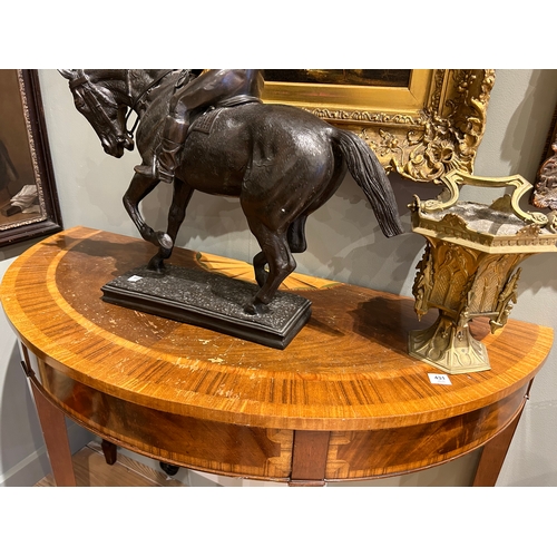 65 - To be sold without reserveProperty of a Gentleman19th CenturyA mahogany demi-lune side tableDecorate... 