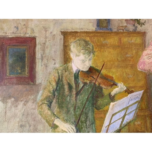 236 - Property of a GentlemanWilliam E. Narraway RA (1915 - 1979)Family Music, 1958Oil on canvasSigned, up... 