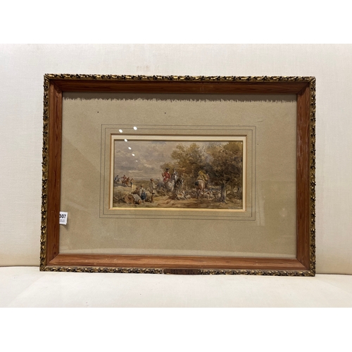 307 - Property of a GentlemanDavid Cox, The Elder (1783 - 1859)A Hunting PartyWatercolour on paperDimensio... 