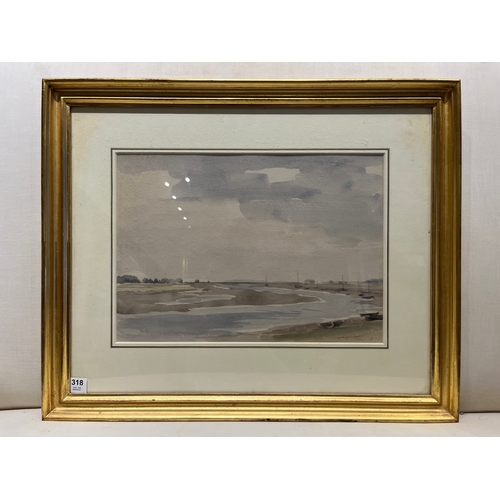 318 - Property of a NoblemanPhilip Wilson Steer (1860-1942)Seascape with grey sky1920WatercolourSigned and... 