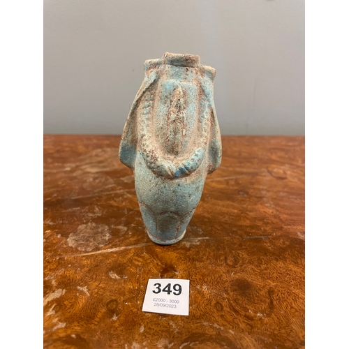 344 - To be sold without reserveProperty of a LadyEgyptianLate Dynasty or laterA turquoise ushabtiDimensio... 