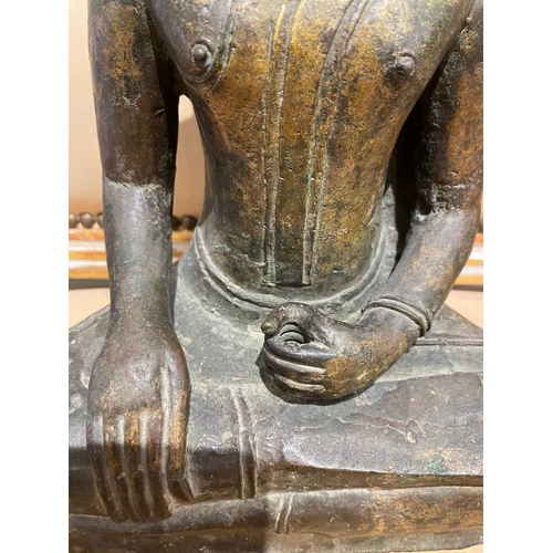 356 - Property of a Gentleman of ChelseaThailand or Laos18th - 19th CenturyA bronze seated monk (the vener... 