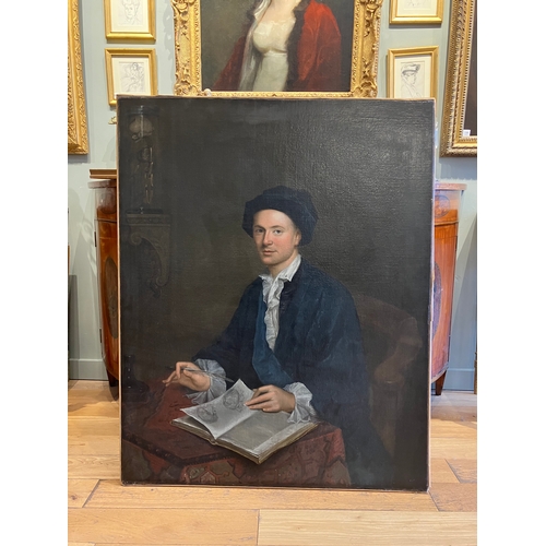 142 - Property of a gentleman of ChelseaGabriel Mathias (1719 - 1804)A portrait of a surgeon seated with a... 