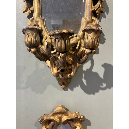 4 - 19th centuryA pair of giltwood girandolesDimensions:26.75 in. (H) x 16.5 (W)... 