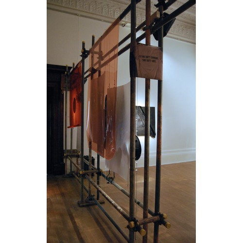 7 - Hannah Perry (b. 1984)Kicking My Game (2013)Scaffolding, flat screen monitor, sub-woofer speakers, a... 