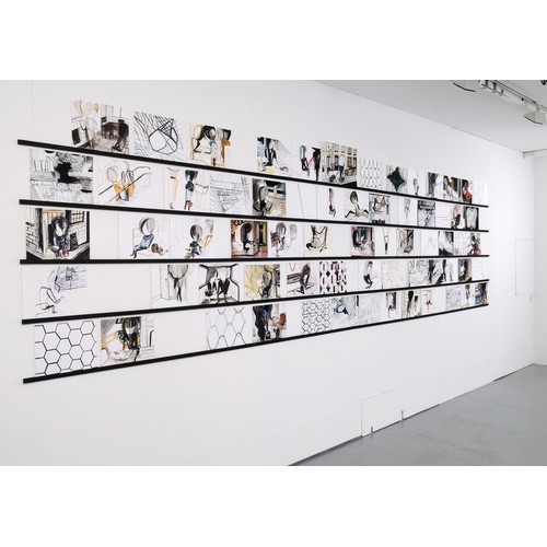 23 - Emma Talbot (b. 1969)Pictures From My Heart (2009-2010)Installation of 66 drawings, watercolour and ... 