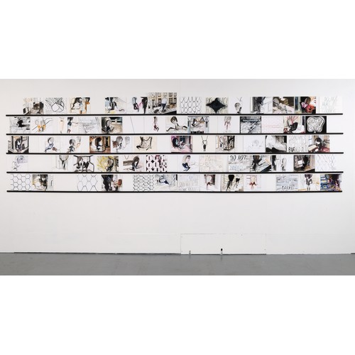 23 - Emma Talbot (b. 1969)Pictures From My Heart (2009-2010)Installation of 66 drawings, watercolour and ... 