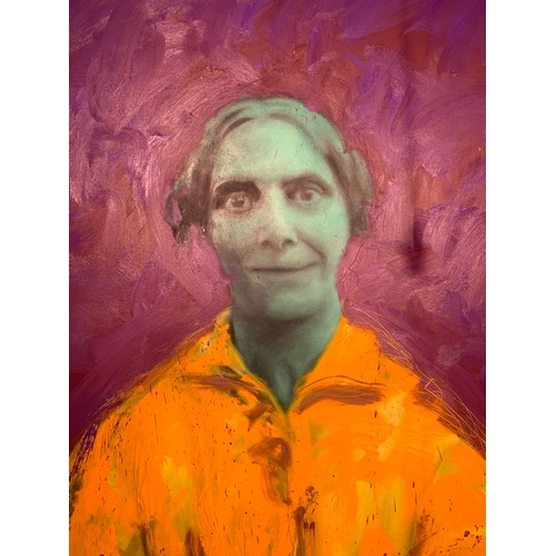 46 - Richard Moon (b. 1971)Purple Portrait (2004)Oil on canvasTo be sold without reserveProperty of a dis... 