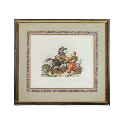 181 - Carle Vernet (1758 - 1836)Two lithographs of Mamluks and Arabian horses[a] Mameluck Gravissant les M... 