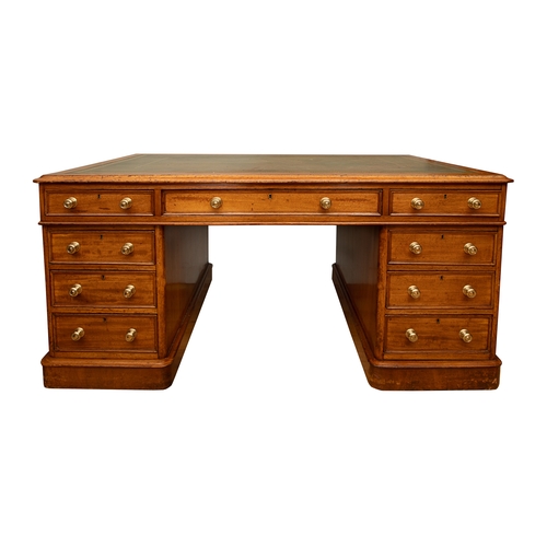 211 - 19th Century, A mahogany partners desk with keyProperty of a GentlemanDimensions:31 in. (H) x 60 in.... 