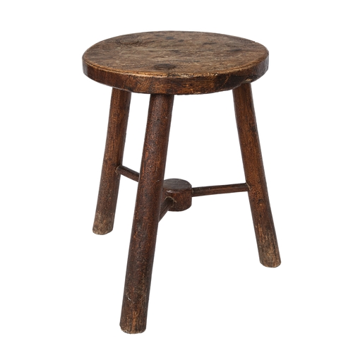 243 - An assortment of early oak furnitureTo include:[a] Two small early child's stools[b] An small early ... 