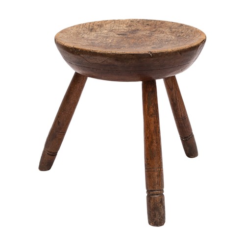 243 - An assortment of early oak furnitureTo include:[a] Two small early child's stools[b] An small early ... 