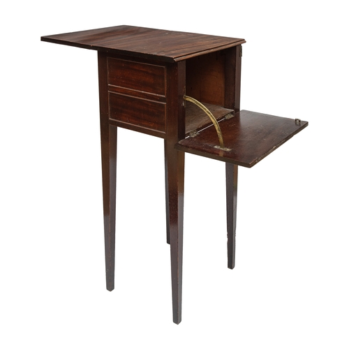 266 - Early 19th Century, EnglishA near pair of articulated mahogany bedside/side tables with excellent br... 