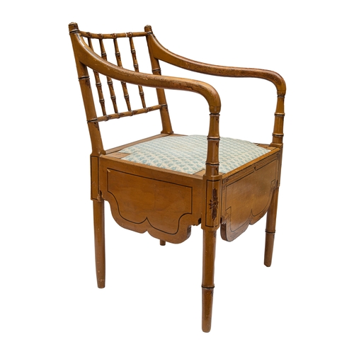 268 - An assortment of furniture, to include:[a] Mid-19th Century, A simulated bamboo commode chair[b] A m... 